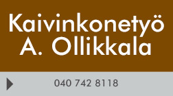 Kaivinkonetyö A. Ollikkala logo